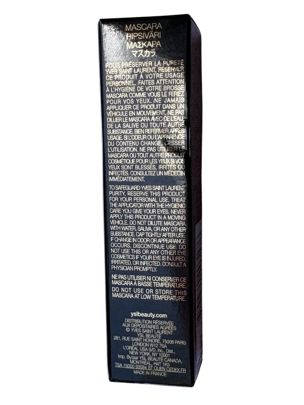 Yves Saint Laurent Lash Clash Extreme Volume Mascara Travel Size Noir Black NIB